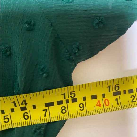 MONTEAU LA GREEN FLOUNCE LINED DRESS W/TIE WAIST  - SIZE XS - Picture 8 of 9